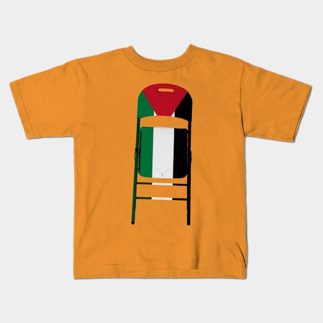 Palestine Folding Chair To Brutal Israel Occupation - Front Kids T-Shirt by SubversiveWare